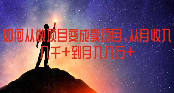 如何从做项目变成卖项目，从月收入几千到月入几万插图