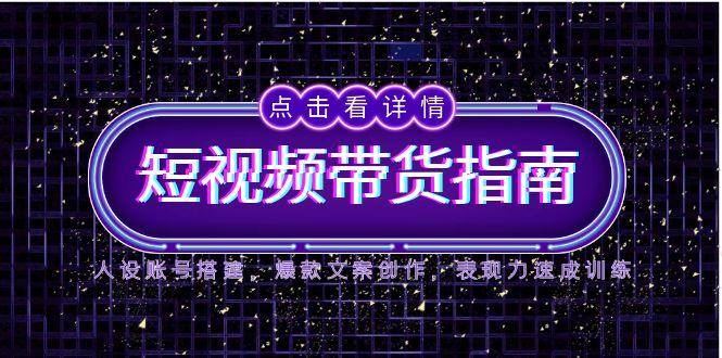2025短视频带货指南，人设账号搭建，爆款文案创作，表现力速成训练插图