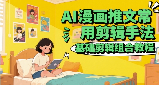 AI漫画推文常用剪辑手法，基础剪辑组合教程插图