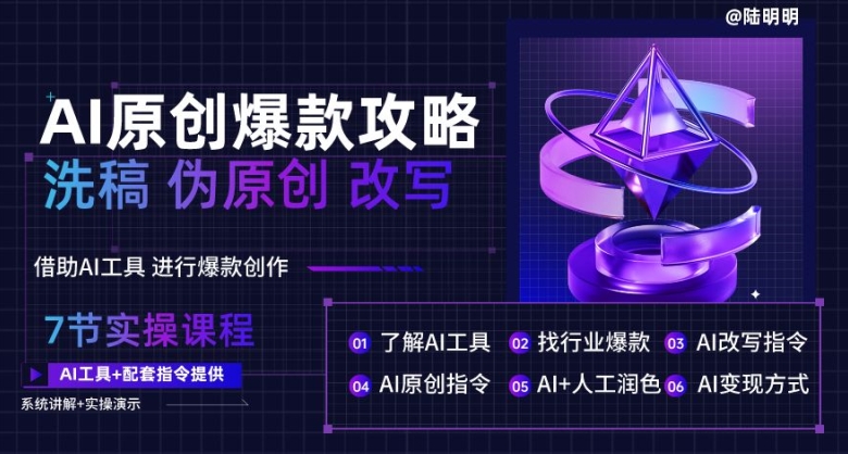 AI原创爆款攻略，洗稿改写伪原创必备，轻松创作10万+爆款文案插图