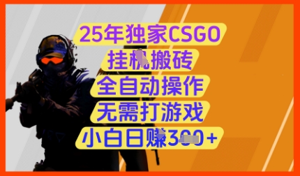 25年独家CSGO挂G搬砖，全自动操作，无需打游戏，小白日入3张+插图