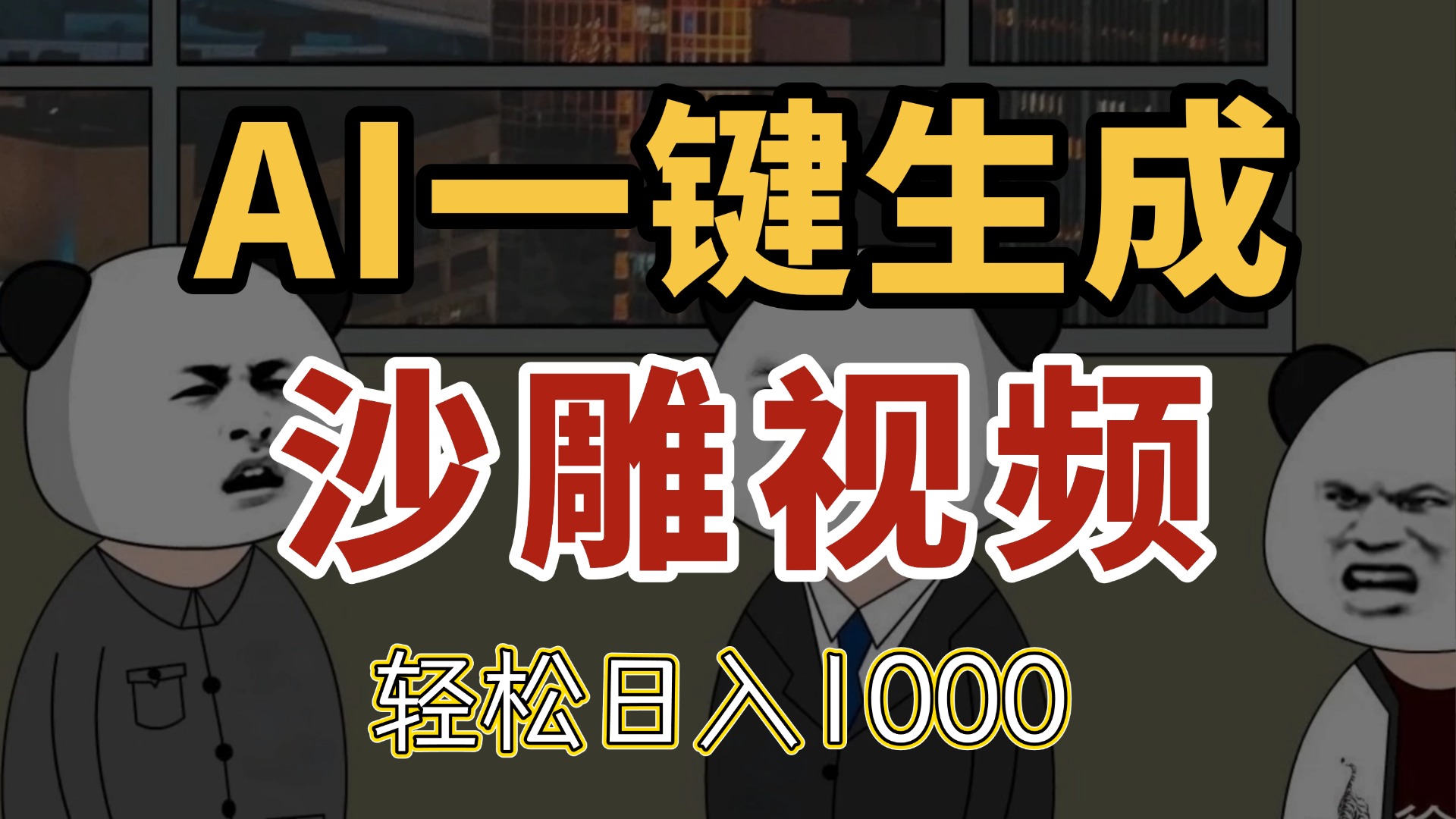 AI一键生成沙雕视频，一条视频千万播放，轻松日入1000插图