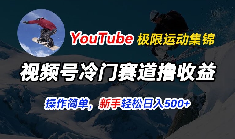 视频号冷门赛道撸收益，YouTube搬运极限运动集锦，暴力起号，操作简单流量高，轻松日入5张插图