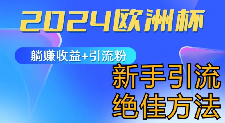 2024欧洲杯风口的玩法及实现收益躺赚+引流粉丝的方法，新手小白绝佳项目插图