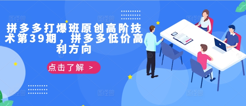 拼多多打爆班原创高阶技术第39期，拼多多低价高利方向插图