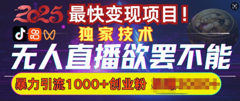 欲罢不能的无人直播引流，超暴力日引流1000+高质量精准创业粉插图