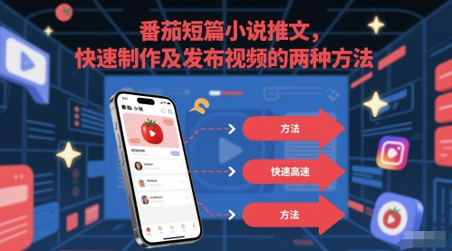 番茄短篇小说推文，快速制作及发布视频的两种方法插图