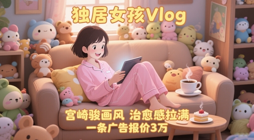 单个账号涨粉71W！用AI制作独居女孩Vlog，宫崎骏画风，治愈感拉满，一条广告报价3W插图
