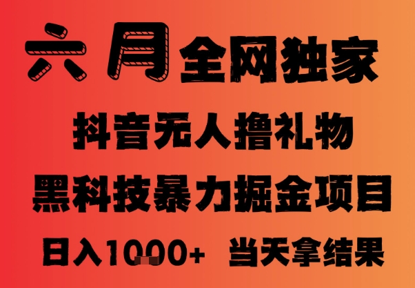 25年6月抖音无人直播最新暴力撸音浪掘金，小白可做，可批量矩阵放大，长期稳定日入1k+插图