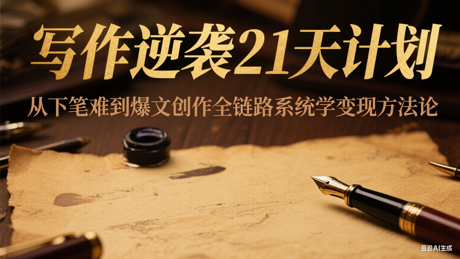 写作逆袭21天计划：从下笔难到爆文创作全链路系统学变现方法论插图