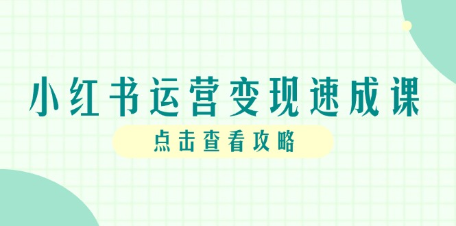 小红书运营变现速成课，账号搭建到暴力起号，个人IP全流程指南插图