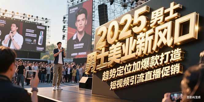 2025男士美业新风口，趋势定位加爆款打造，短视频引流直播促销插图
