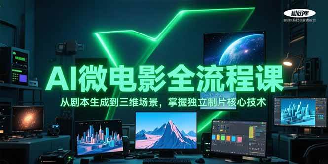 AI微电影全流程课，从剧本生成到三维场景，掌握独立制片核心技术插图
